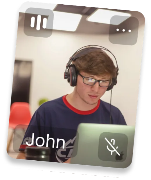 Tutor on a Boardous video call
